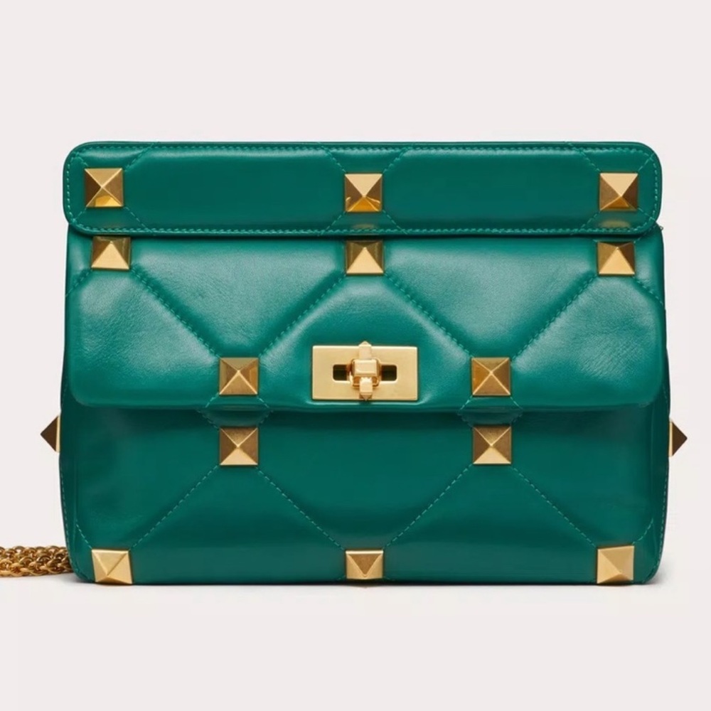 Valentino Roman Large Pyramid Rockstud Shoulder Handbag